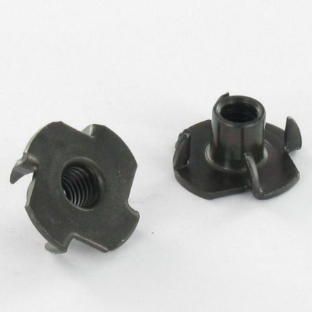 1 x Tuerca con pinchos M6 Acero cincado negro