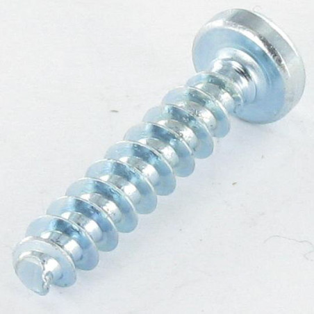 1 x Tornillo pvc cabeza cilíndrica abombada Pozi PZ3 2.2X6 Varilla roscada 30 GRADOS Acero cincado blanco