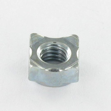 1 x Tuerca cuadrada para soldar M6 10X10X5 Acero cincado blanco