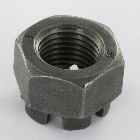 1 x Tuerca almenada HK M16 paso fino paso de 150 Acero bruto