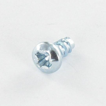 1 x Tornillo pvc TRILOBE cabeza cilíndrica abombada Pozi 3X16 FILETE45 Acero cincado blanco microtornillo