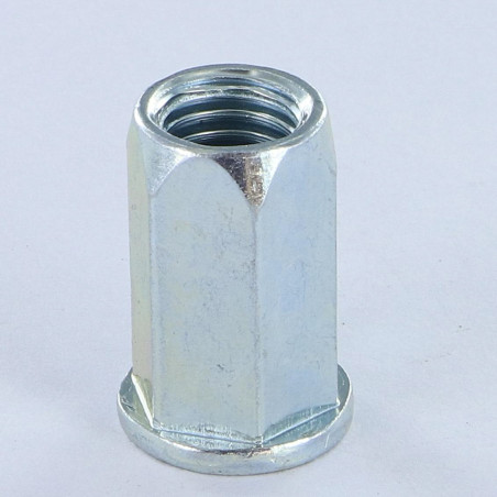 1 x Tuercas Remachables hexagonal cabeza plana M10X18 ACPTH 35 Acero cincado blanco