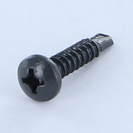 1 x Tornillo autoperforante cabeza cilíndrica abombada phillips 3.9X19 rosca chapa Acero cincado blanco LAQ RAL7016 gris