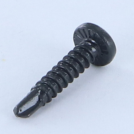 1 x Tornillo autoperforante cabeza cilíndrica abombada phillips 3.9X19 rosca chapa Acero cincado blanco LAQ RAL7016 gris