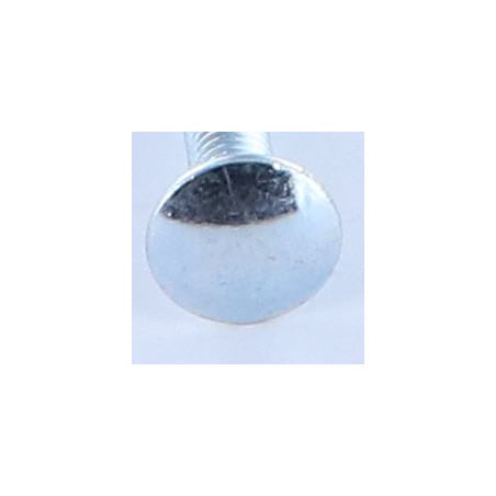 1 x Cabeza redonda cuello cuadrado M6X20 cuello bajo 1.5 diámetro de cabeza: 13.5 Acero cincado blanco