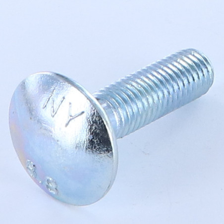 1 x Cabeza redonda cuello cuadrado M12X45 cuello bajo 3.5 Clase 8.8 Acero cincado blanco