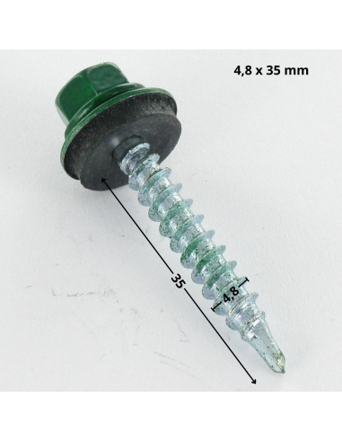 1 x Tornillo autoperforante cabeza hexagonal...