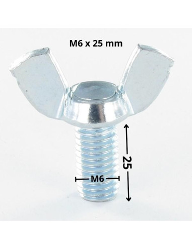 1 x Tornillo mariposa M6X25 forma americana...