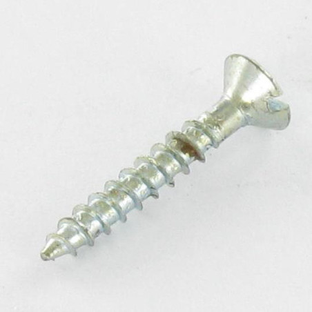 1 x Tornillo madera aglomerado cabeza fresada/testa svasat ranura 3X20 Acero cincado blanco microtornillo