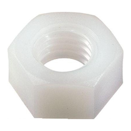 1 x Tuerca natural nylon hexagonal HU M24