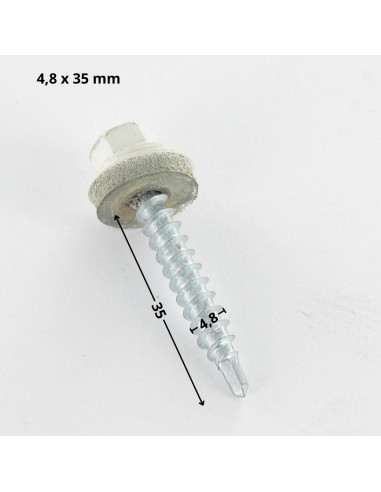 1 x Tornillo autoperforante cabeza hexagonal...