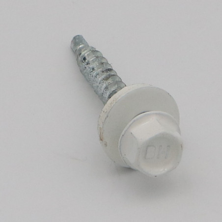 1 x Tornillo autoperforante cabeza hexagonal 4.8X35 Arandela de estanqueidad con junta de neopreno epdm Acero cincado