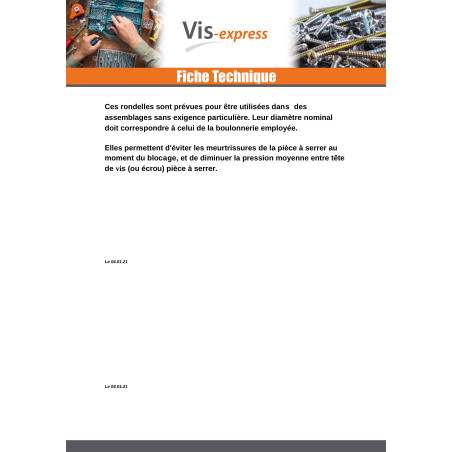 1 x Arandela plano M27X65X4 L Acero cincado blanco