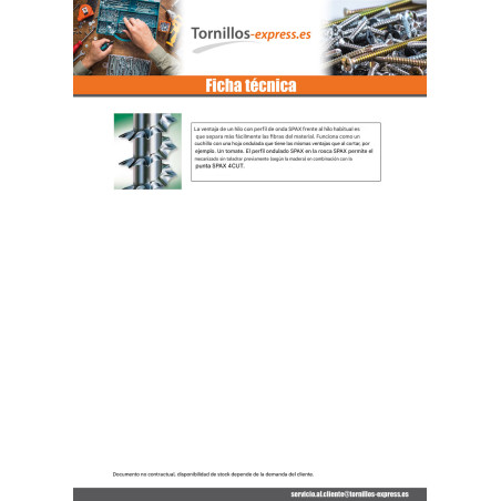 1 x Tornillo Spax cabeza redonda Pozi PZ4 4X50 WIROX