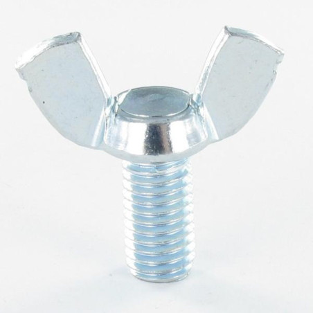1 x Tornillo mariposa M10X45 forma americana Acero cincado blanco