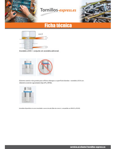 1 x Arandela NORD-LOCK ® Acero bruto DELTA...