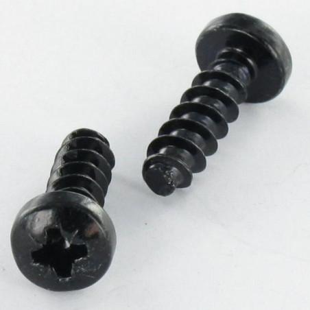 1 x Tornillo pvc cabeza cilíndrica abombada Pozi PZ3 3X10 1412 KB Acero cincado negro microtornillo