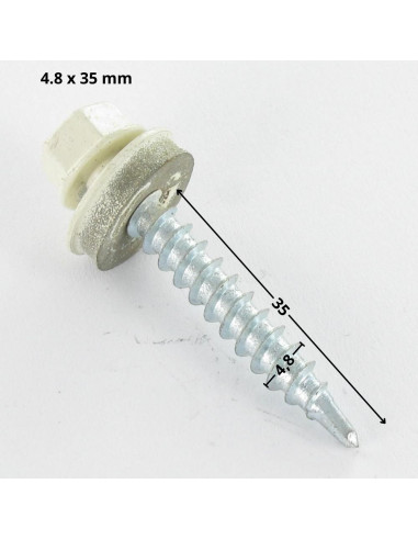 1 x Tornillo autoperforante cabeza hexagonal...
