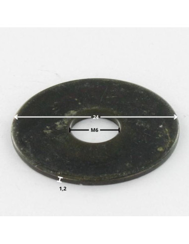 1 x Arandela plano M6X24X1.2 LL Acero cincado...