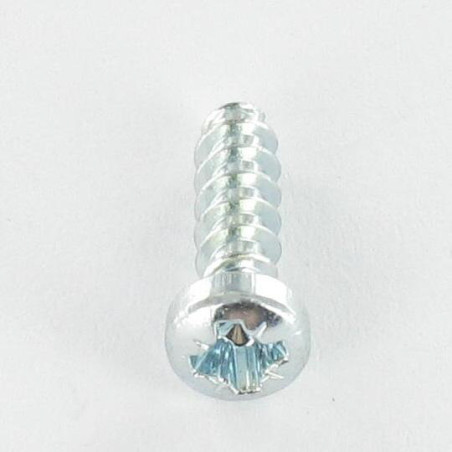 1 x Tornillo pvc cabeza cilíndrica abombada Pozi PZ4 4X16 Acero cincado blanco