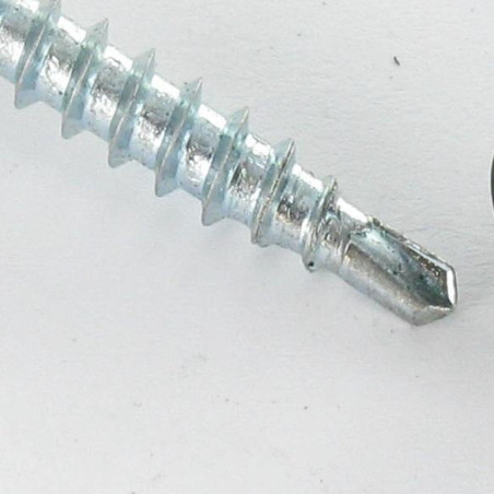 1 x Tornillo autoperforante cabeza hexagonal 4.8X35 Arandela de estanqueidad con junta de neopreno epdm Acero cincado