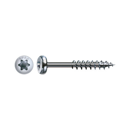 1 x Spax Tornillo madera cabeza redonda T-STAR+ TORX T20 WIROX 5X70 roscado en 61