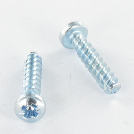 1 x Tornillo pvc cabeza cilíndrica abombada Pozi PZ4 4X60 roscado en 20 Varilla roscada 30 GRADOS Acero cincado blanco