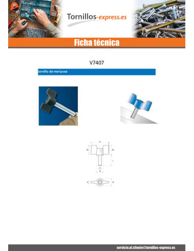 1 x Palanca de apriete de tuercas de mariposa...