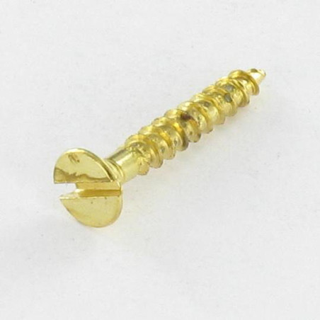 1 x Tornillo madera aglomerado cabeza fresada/testa svasat ranura 3X20 Acero latonado microtornillo