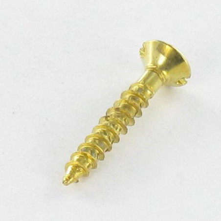 1 x Tornillo madera aglomerado cabeza fresada/testa svasat ranura 3X20 Acero latonado microtornillo