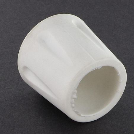 1 x Conector redondo envolvente caucho vulcanizado blanco para Tubo 38 con 39