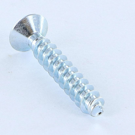 1 x Tornillo pvc cabeza fresada/testa svasat Pozi 5X30 Varilla roscada 30 grado Acero cincado blanco
