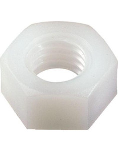 Tuerca natural nylon hexagonal HU M2