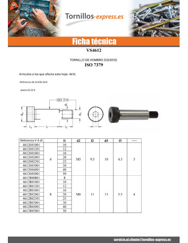1 x Cabezas tornillos llave de 4 M6/11 8X8...