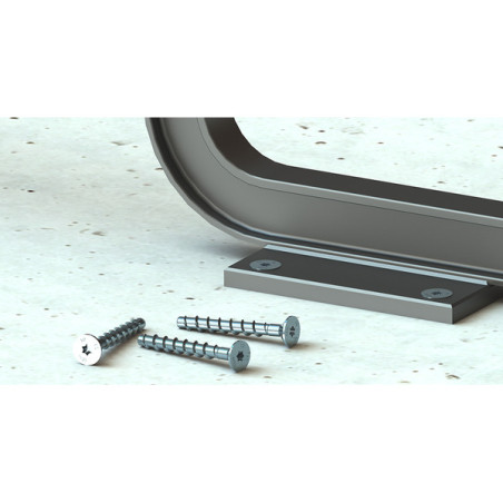 1 x Tornillo hormigón cabeza fresada/testa svasat TORX 8X80 Acero cincado blanco