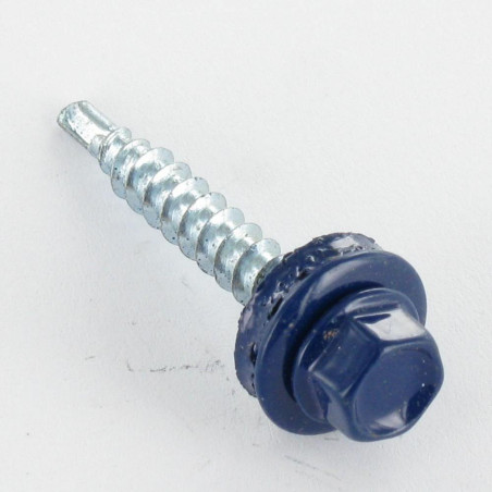 1 x Tornillo autoperforante cabeza hexagonal 4.8X35 Arandela de estanqueidad con junta de neopreno epdm Acero cincado