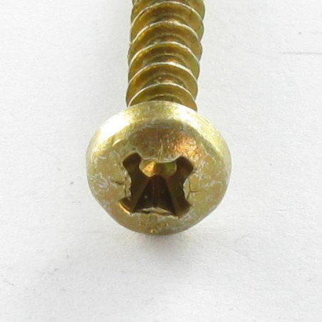 1 x Tornillo madera aglomerado VBA3 cabeza redonda Pozi 3.5X15 Bicromato
