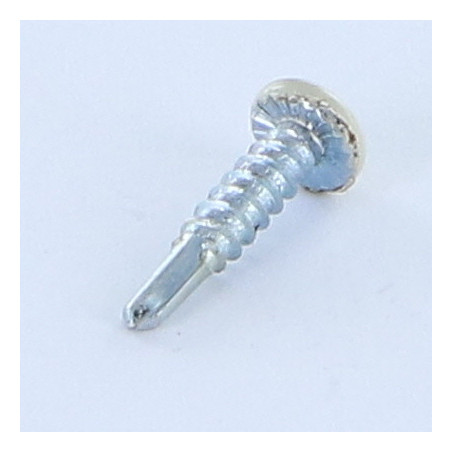 1 x Tornillo autoperforante cabeza cilíndrica abombada phillips 2.9X13 rosca chapa Acero cincado blanco RAL7032 gris