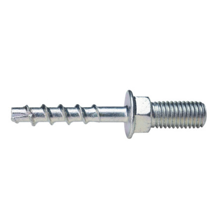 1 x Tornillo hormigón cabeza ROSCADO MASCULINO resalto reborde 6X40 Acero cincado blanco