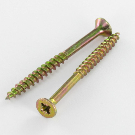 1 x Tornillo Spax cabeza fresada/testa svasat Pozi PZ4 4.5X35 roscado en 24 roscado parcial Bicromato