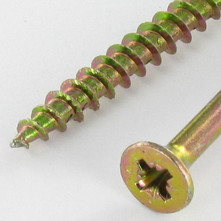 1 x Tornillo Spax cabeza fresada/testa svasat Pozi PZ4 4.5X35 roscado en 24 roscado parcial Bicromato