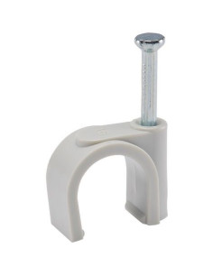 Grapa de fijación con GOLPEAR diámetro 5 nylon blanco