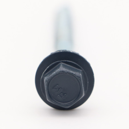 1 x Tornillo autoperforante cabeza hexagonal 6.3X100 Arandela de estanqueidad con junta de neopreno epdm Acero cincado