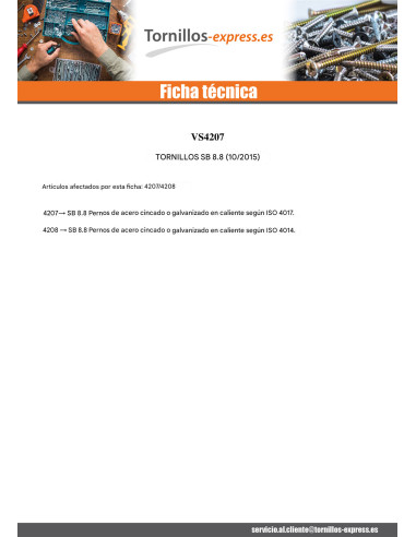 50 x Perno (vendido con tuerca) cabeza...