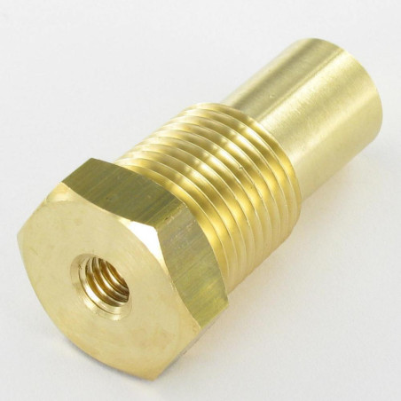 1 x Tornillo metales cabeza hexagonal HILO cónico 14 paso PULGAR 8X10 Latón