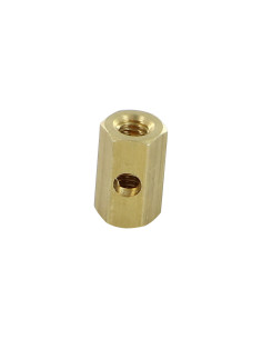 LÍMITES Latón hexagonal 7X12 perforada y roscada M4/P70...