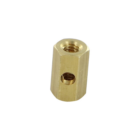 1 x LÍMITES Latón hexagonal 7X12 perforada y roscada M4/P70 DEPARTAMENTO