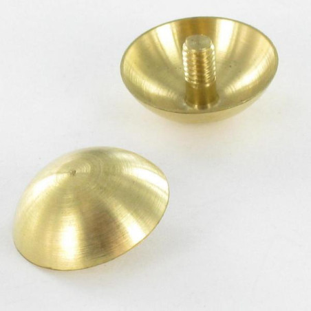 1 x Embellecedor cabeza REDONDO. Latón diámetro 15 varilla M3X5.4