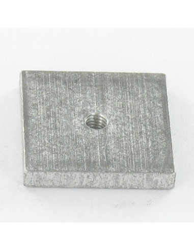1 x Tuerca cuadrada M4 24X24X4 Aluminio