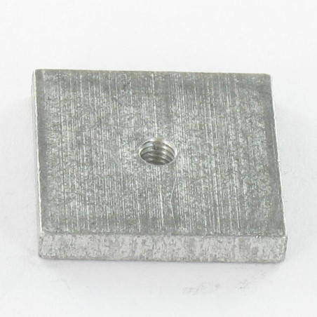1 x Tuerca cuadrada M4 24X24X4 Aluminio